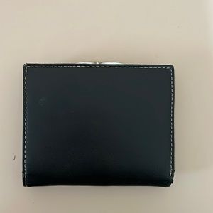Genuine leather black coin wallet